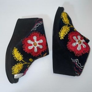 Rockwell Tharp St. Barts Artistic Open-toe Wedge